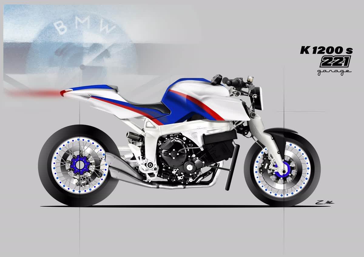 Sketch BMW K1200S — Garage221