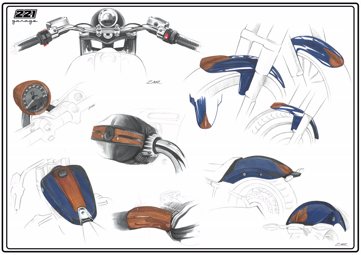 Sketch BMW R18 — Garage221